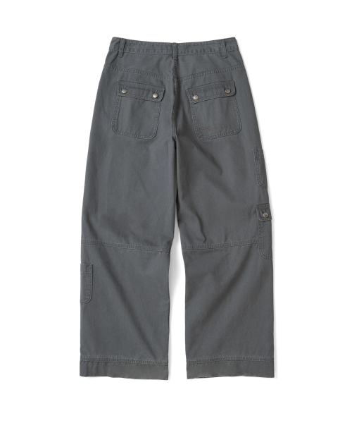 TCM vintage washed pocket pants (charcoal)