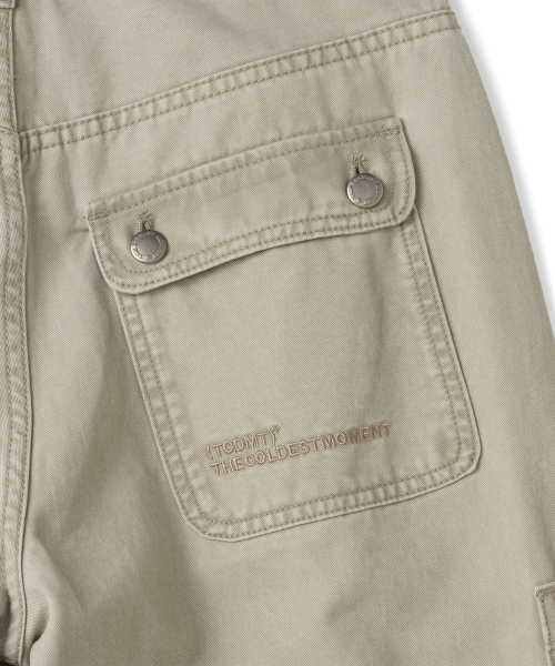TCM vintage washed pocket pants (beige)