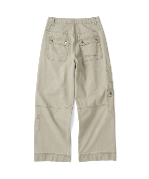 TCM vintage washed pocket pants (beige)