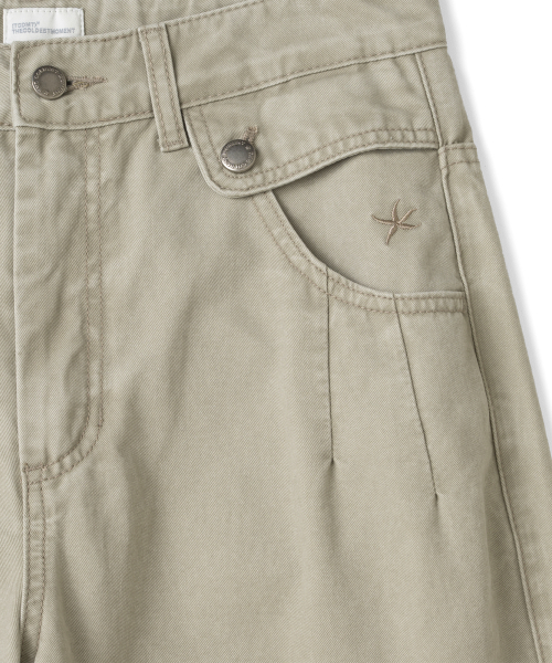 TCM vintage washed pocket pants (beige)