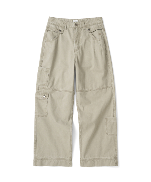 TCM vintage washed pocket pants (beige)