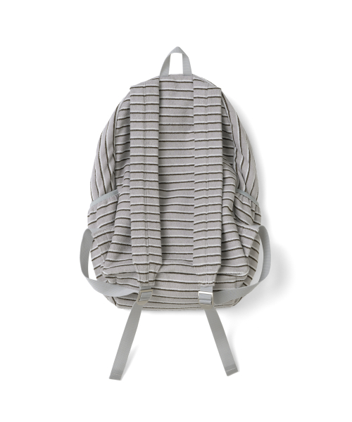 TCM terry multi stripe backpack (light grey)