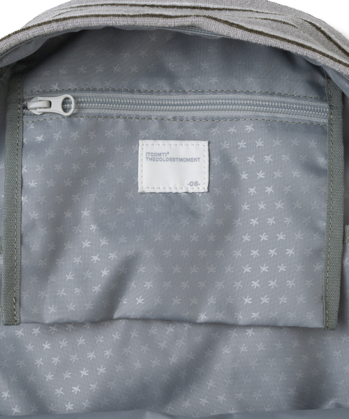 TCM terry multi stripe backpack (light grey)