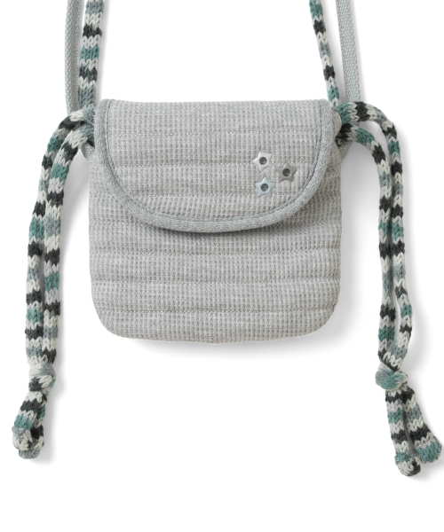 TCM knit quilted mini bag (grey)