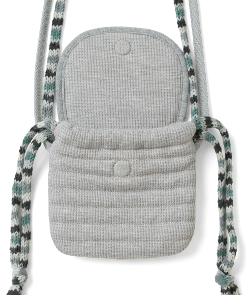 TCM knit quilted mini bag (grey)