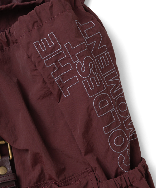 TCM nylon flap strap backpack (burgundy)