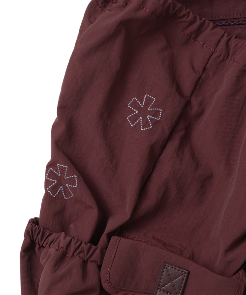 TCM nylon flap strap backpack (burgundy)