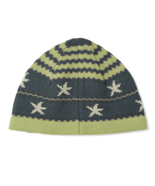 TCM starfish stripe beanie (green)
