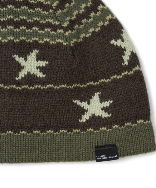 TCM starfish stripe beanie (khaki brown)