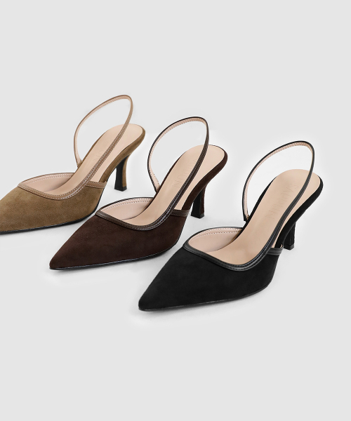 PENIEL Suede Slingback Heel (5/7cm)