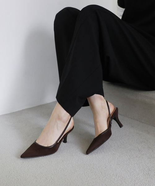 PENIEL Suede Slingback Heel (5/7cm)