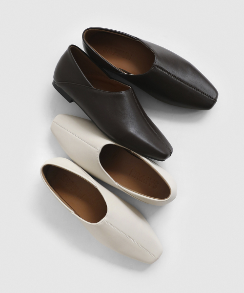 RIOREN Square Flat Shoes (1cm)
