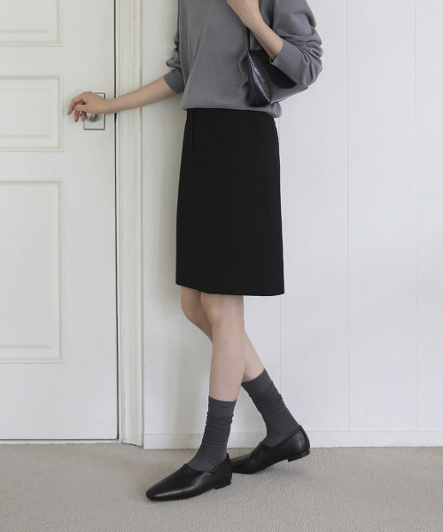 RIOREN Square Flat Shoes (1cm)
