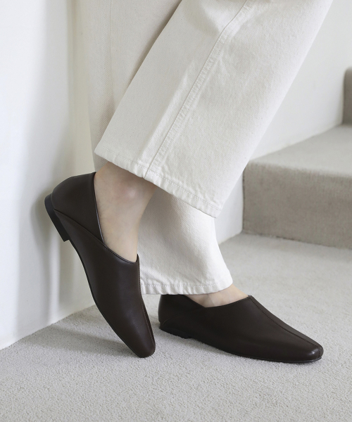 RIOREN Square Flat Shoes (1cm)