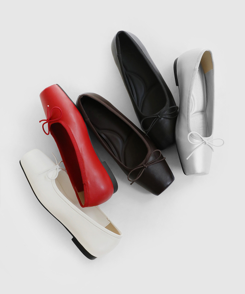 DIBERE Ribbon Flat Shoes (1cm)