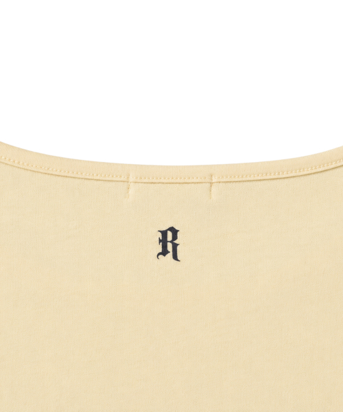 Lettering Slim L/S Tee [Yellow]