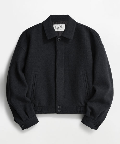 Lindemann Wool Blouson Jacket Charcoal Black