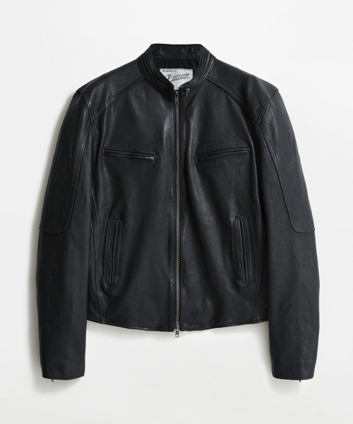 Saber Lambskin Leather Jacket Black