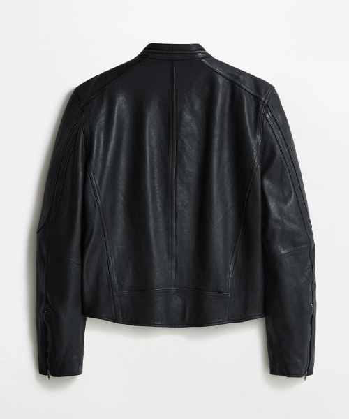 Saber Lambskin Leather Jacket Black