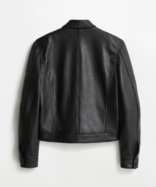 Rigel Lambskin Leather Jacket Black
