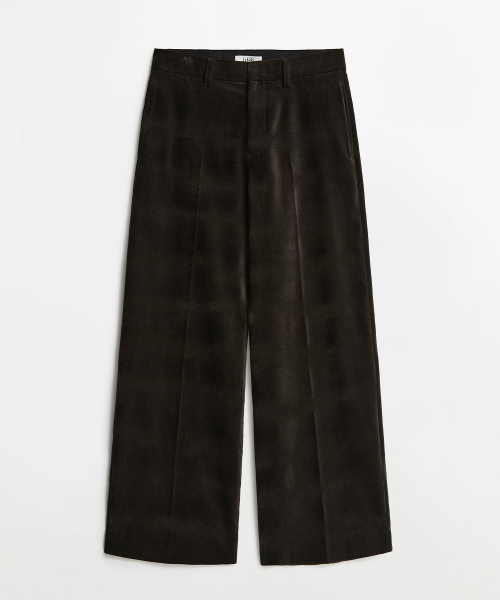 Samurai Velvet Wide Fit Pants Dark Brown