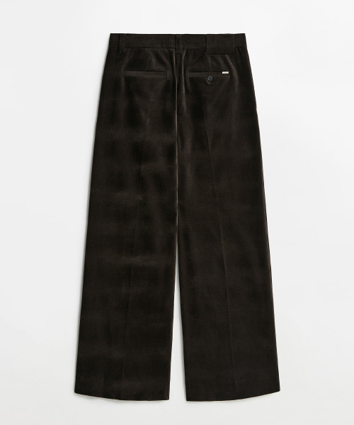 Samurai Velvet Wide Fit Pants Dark Brown