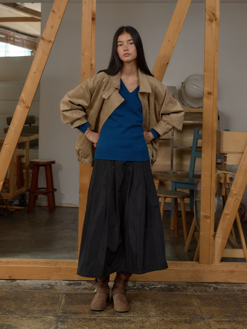 V-Neck Knit Pullover MU2678PO804M_BLUE