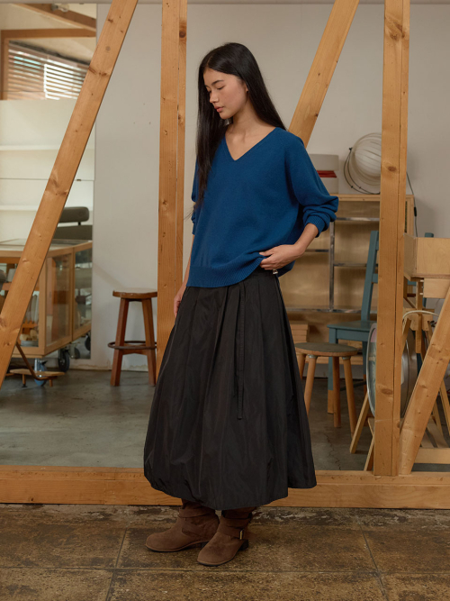 V-Neck Knit Pullover MU2678PO804M_BLUE