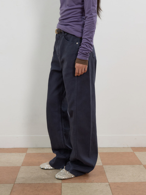 Side Panel semi wide Straight-Fit Denim Pants MU2678DN802M_DARK NAVY