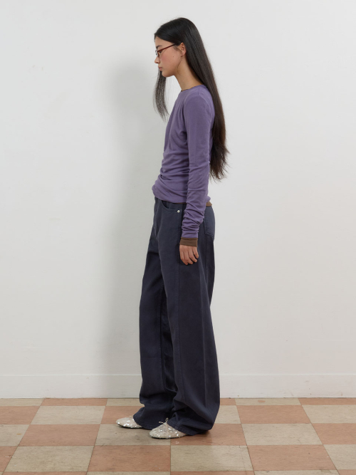 Side Panel semi wide Straight-Fit Denim Pants MU2678DN802M_DARK NAVY