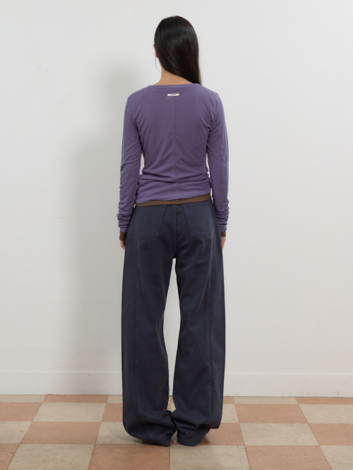 Side Panel semi wide Straight-Fit Denim Pants MU2678DN802M_DARK NAVY