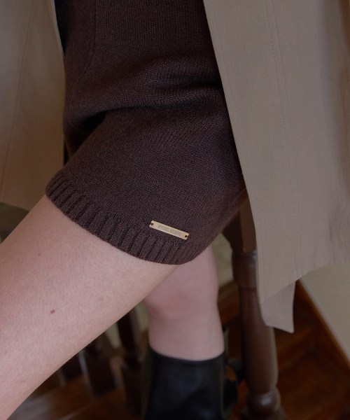 Elo wool knit shorts - Brown