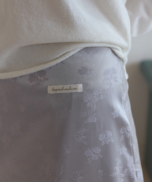 Heim floral long skirt - Gray
