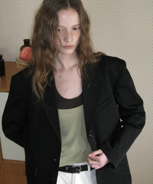Rivlet single cotton jacket - Black