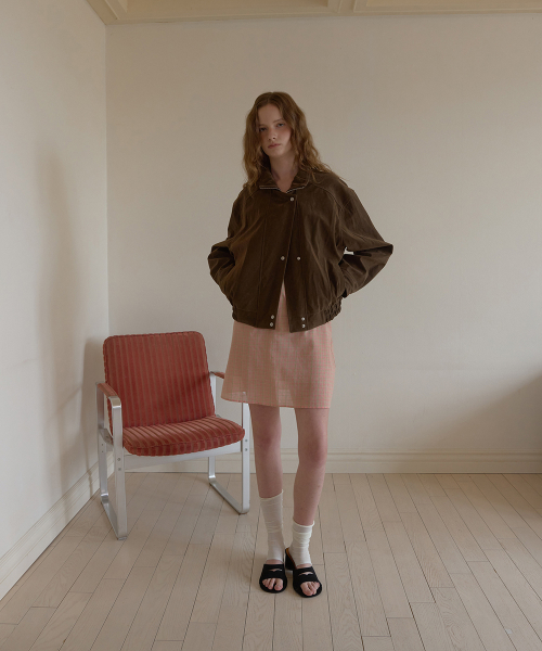 Sand suede blouson - Brown