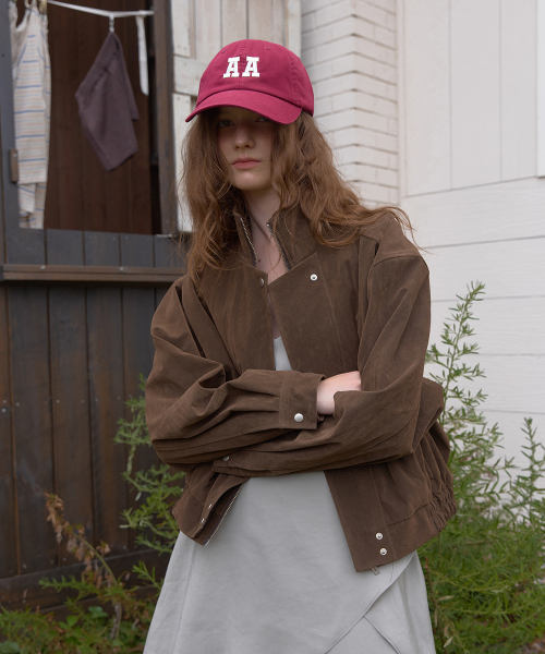 Sand suede blouson - Brown