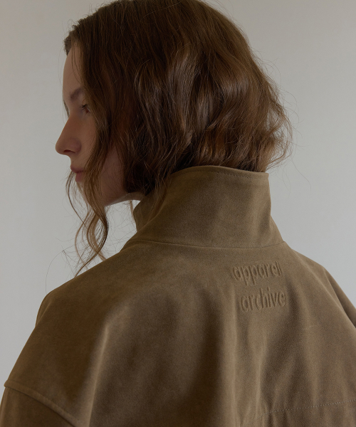 Sand suede blouson - Beige