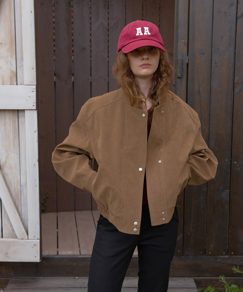 Sand suede blouson - Beige