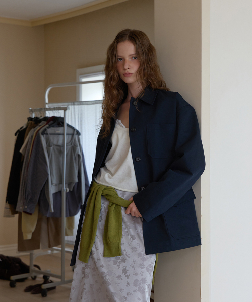 Magnet half work jacket - Navy