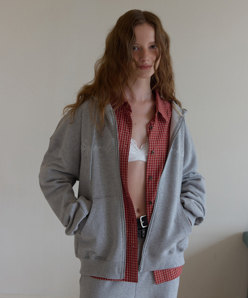 Polite hoodie zip-up - Gray