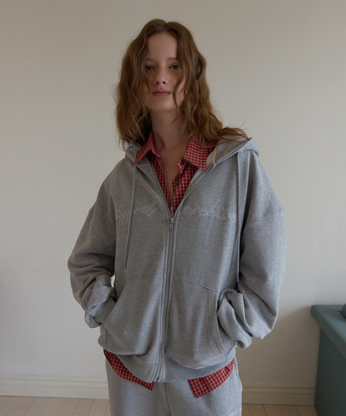 Polite hoodie zip-up - Gray