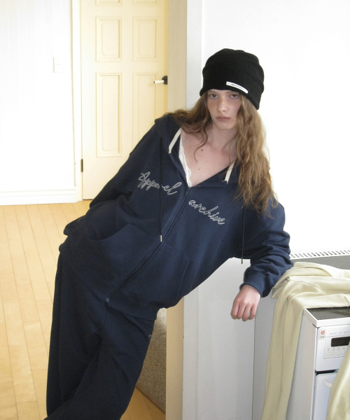 Polite hoodie zip-up - Navy