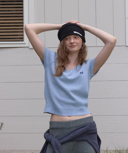 Rony half v knit - Skyblue