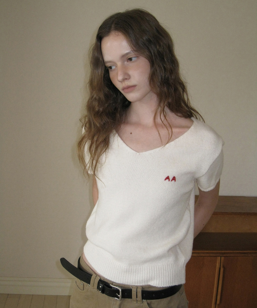Rony half v knit - Ivory