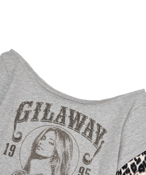 RUNAWAY GIRL LEOPARD LONG SLEEVE_GREY