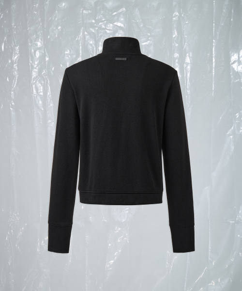Oblique Twin Zip Up_Black