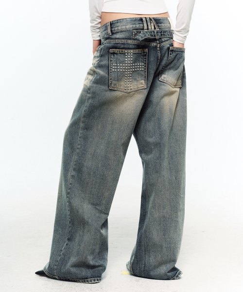 DEVON WIDE JEAN (ASH BLUE)