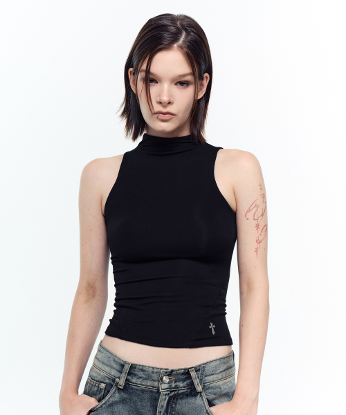 MOCK NECK SLEEVELESS (4 COLORS)