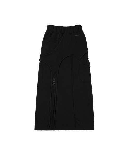 OVERLAY MAXI SKIRT (BLACK) F26ZD472