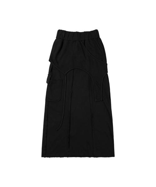 OVERLAY MAXI SKIRT (BLACK) F26ZD472